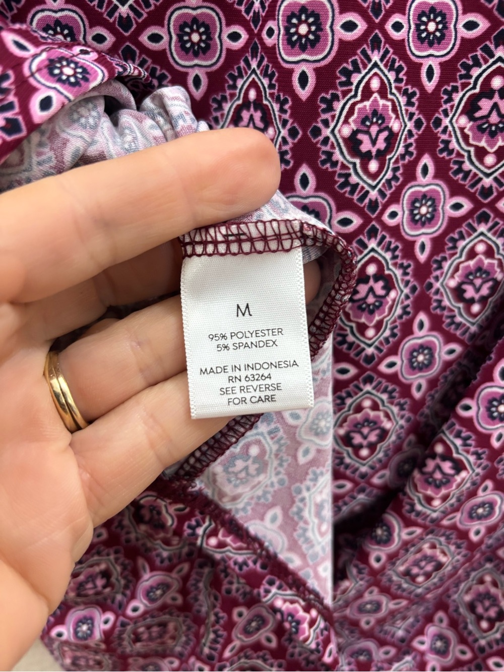 Westport Purple Geometric Henley Tunic - Picture 4 of 4